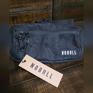 NOBULL Waxed Crossbody Bag Workout Jogging Black Hibiscus Adjustable OS NWT